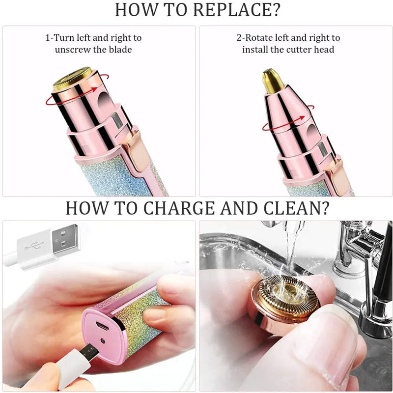 Rainbow Flawless & Painless Face Hair Remover