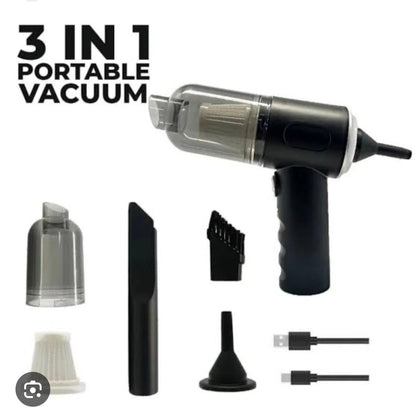 LuxeClean™ 3-in-1 Wireless Handheld Vacuum – Duster, Blower & Air Pump