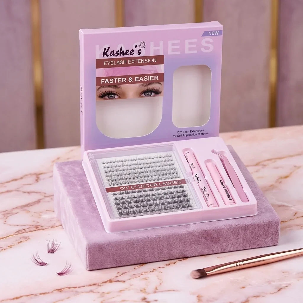 Kashee’s Permanent Eyelash Extension Set – Professional Long Lasting Volume Lash Kit for Dramatic Eye Makeup